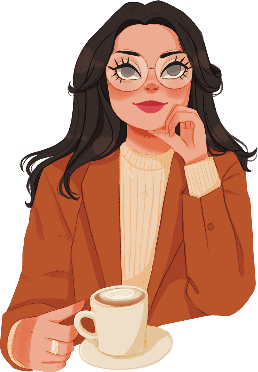 Young businesswoman drinking coffee, tea break time